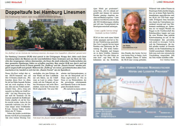 Schiffs-Taufe bei der HLM Hamburg